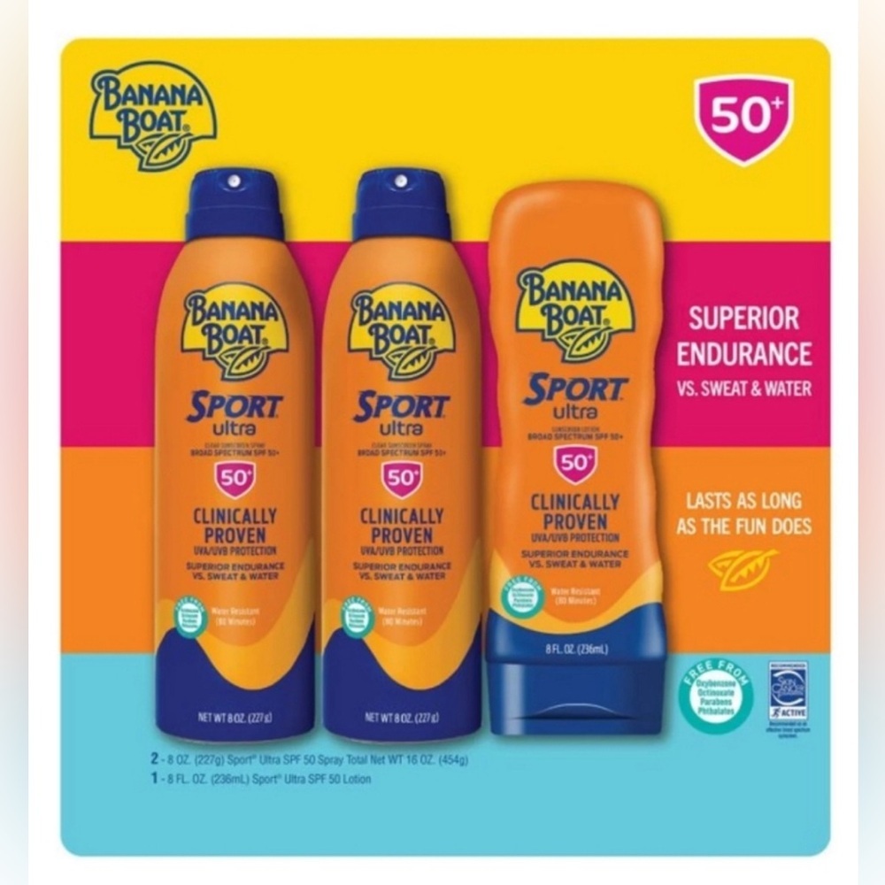 Banana Boat Sunscreen pack of (3) - exp date 3/27